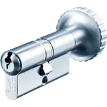 Ruko RB1602 dobbelt profilcylinder m/knop +15c rustfrit look