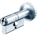 Ruko RB1602 dobbelt profilcylinder m/knop +15c rustfrit look