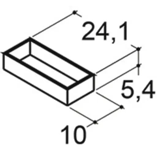 Scanbad skuffeindsats 10x5,4x24,1 cm eg