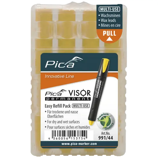 Pica visor permanent refill gul