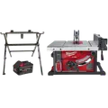Milwaukee M18™ FTS210-0 FUEL™ bordsav m/6,0 Ah batteri og arbejdsbord