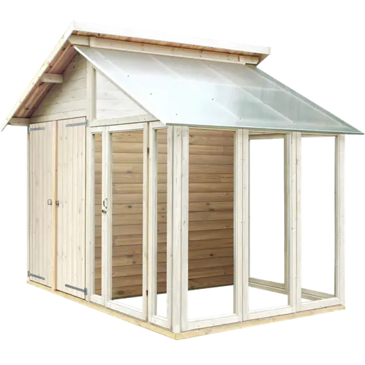 Plus redskabsrum/drivhus ubehandlet 6,6 m²