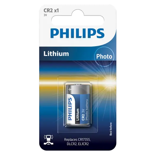 Philips fotolithium CR2 batteri 1 stk.