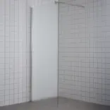 Milobad brusevæg 70x190 cm med frosted glas
