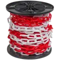 Plastkæde rød/hvid 6 mm x 25 m