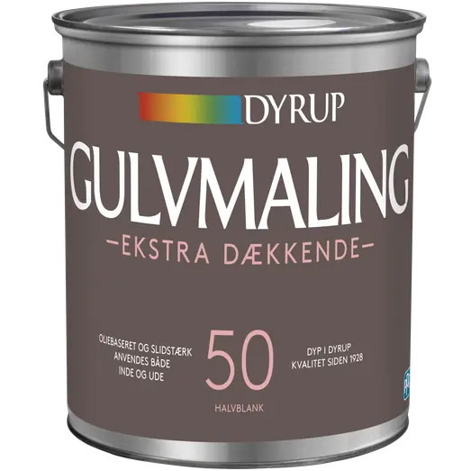 Dyrup gulvmaling ekstra dækkende olie 50 hvid