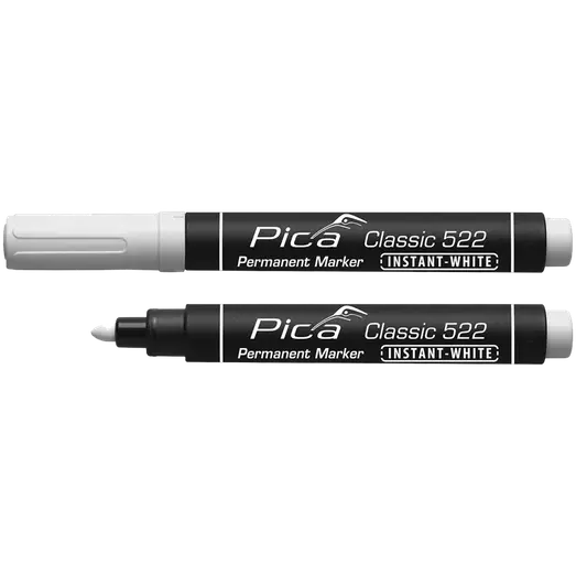 Pica classic permanent marker rund spids 1-4 mm hvid