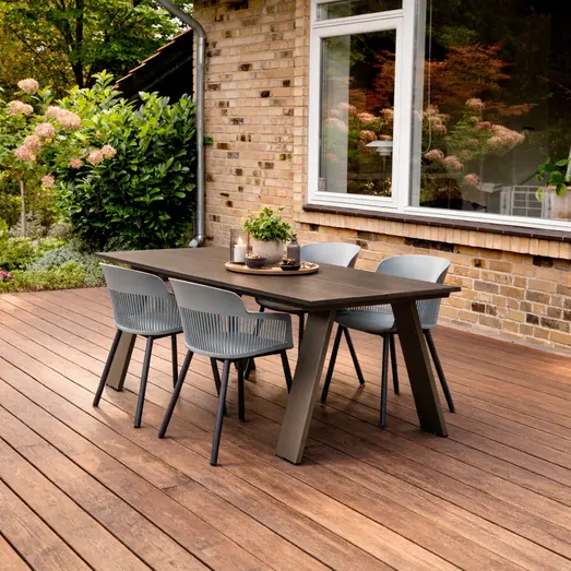 Anholt/Søby havemøbelsæt bord og 4 stole grøn