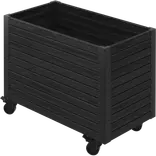 PLUS Cubic Living plantekasse m/hjul 87×47×65,5 cm sort