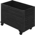 PLUS Cubic Living plantekasse m/hjul 87×47×65,5 cm sort
