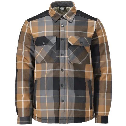 Mascot 23104 flannel skjorte m/fiberpelsfór nøddebrun ternet