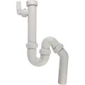 Vandlås t/køkkenvask m/slangestuds 1 1/2"x40 mm hvid