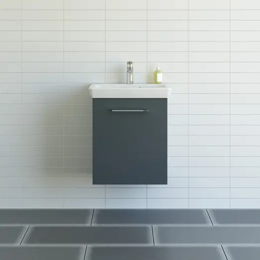 Scanbad Multo vaskeskab m/Lotto vask mat grå