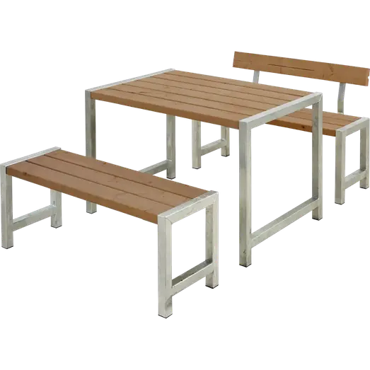 PLUS Café plankesæt m/1 ryglæn 127 cm ThermoWood®