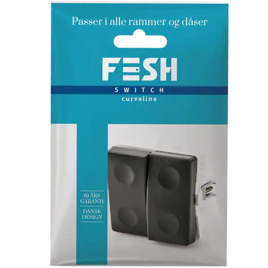FESH SWITCH Curveline korrespondance afbryder dobbelt 1,0 koksgrå