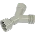 Y-rør 3/4"x3/4"3/4" hvid plast