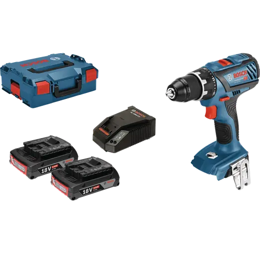 Bosch GSR 18 V-28 akku skruemaskine 2x3,0 Ah i L-Boxx