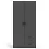 Sprint garderobeskab m/2 låger og 3 skuffer mat grå