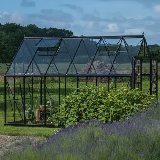 HALLS ICON 8 drivhus 9.7 m² inkl. stålfundament