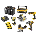 DeWALT DCK500P3T-QW kombo-kit 3x5.0 Ah batterier