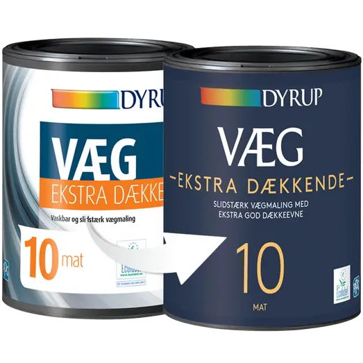 Dyrup vægmaling ekstra dækkende 10 hvid