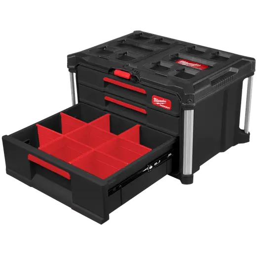Milwaukee packout kuffert med 2+1 skuffe