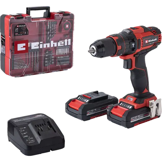 Einhell TE-CD 18/40 Li slagboremaskine m/tilbehør 2x18V/2,0Ah batteri og lader