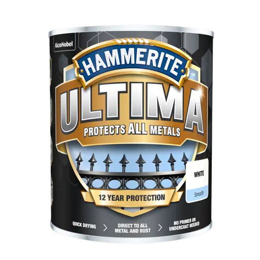 Hammerite Ultima rustbeskyttelse 12 års RAL 9016 hvid