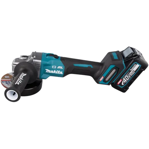 Makita GA005GM201 XGT 40V vinkelsliber 4.0 Ah batteri og lader