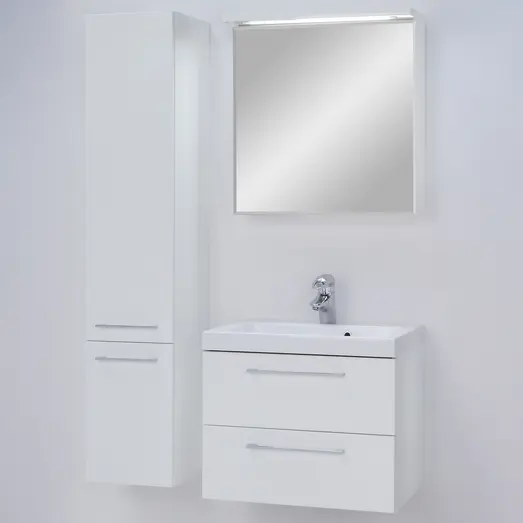 Milobad højskab Lena 147 cm hvid højglans