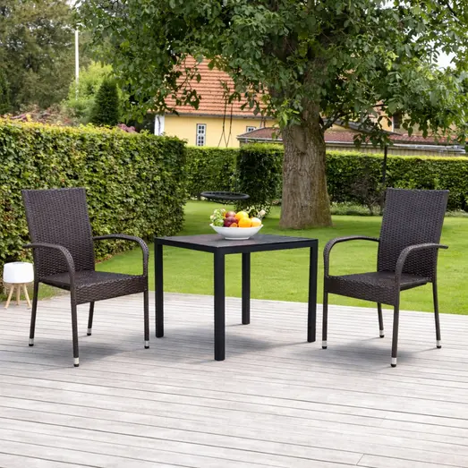Guldborg havemøbelsæt med 2 Nordsø stole sort