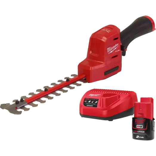 Milwaukee M12 FUEL™ hækkeklipper 20 cm 1x2,0 Ah batteri og lader