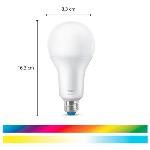 Philips WiZ Wi-Fi LED pære E27 18,5W A80 farve