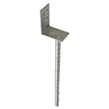 PN stolpefod L-form D75xH90xB50 L400 mm varmforzinket