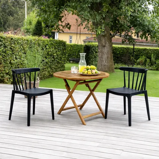 Bali havemøbelsæt med 2 Ærø havestol sort