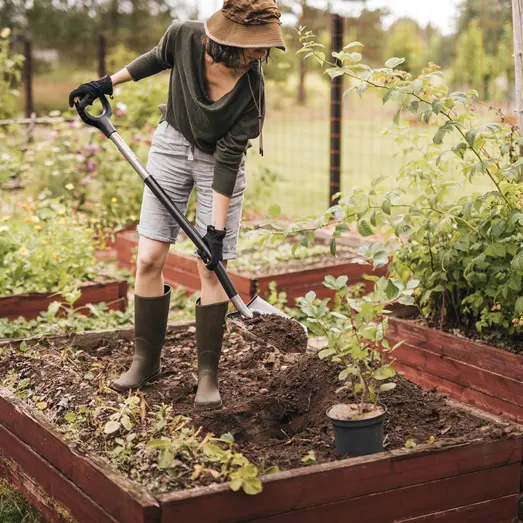 Fiskars Ergonomic spadsspade grå