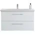 Scanbad vaskeskab m/marbelle vask 100cm mat hvid