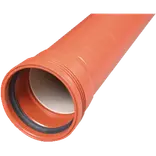 Wavin Wafix kloakrør PP SN4 rød med muffe 110x500 mm