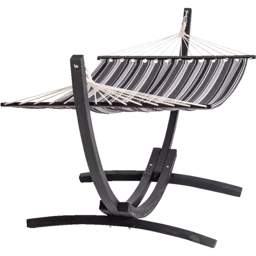 Mia hængekøje med træstander sort