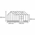 Halls ICON Planthouse 8 13 m² sort m/3 mm hærdet glas og fundament