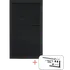 PLUS Plank enkeltlåge 100×163 cm sort PEFC inkl. sort beslag