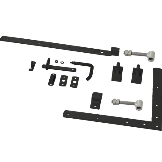 PLUS Rustik enkeltlåge 100×158 cm sort inkl. sort beslag