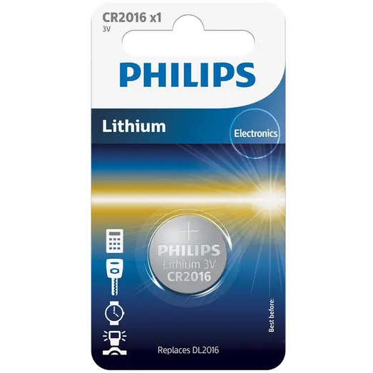 Philips CR2016 knapcellebatteri 1 stk.