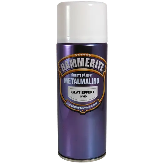 Hammerite effekt metalmaling spray hvid