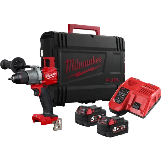 Milwaukee M18 FDP2-502X 18V Fuel slagboremaskine 2x5.0 Ah batterier og lader