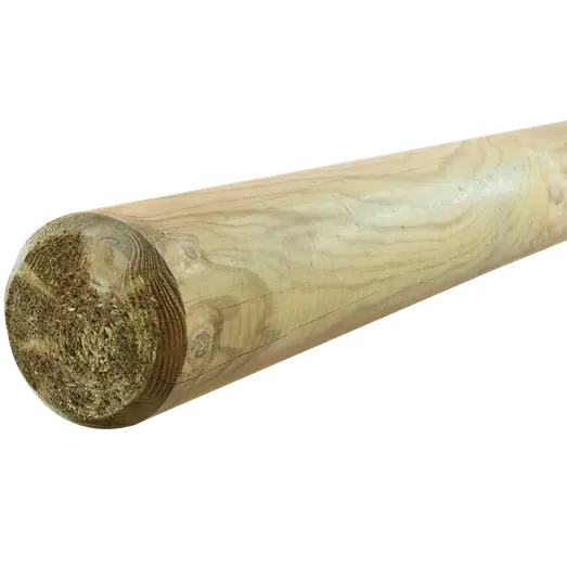 FT palisade/hegnspæl Ø10x300 cm i trykimp. fyrretræ NTR KL. A, faset begge ender