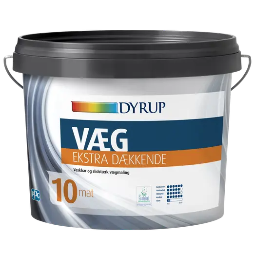 Dyrup Væg 10 - Ekstra Dækkende Hvid - 0,75lt