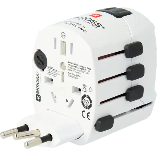 Verdensadapter Pro 6,3A hvid