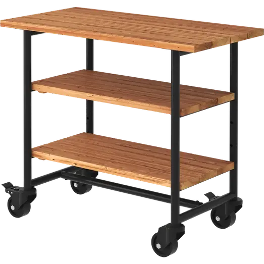 PLUS Urban Picnic plante/grillbord m/2 hylder – ThermoWood®/sort stel