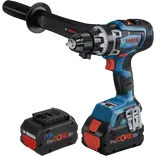 Bosch GSR 18V-150 C bore-/skruemaskine 2X8 Ah batteri, lader og L-BOXX